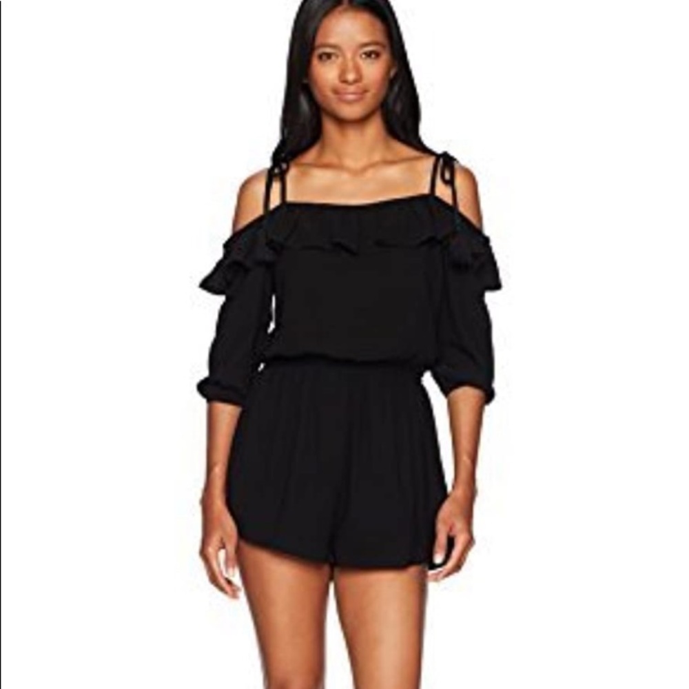 Lira Clothing Women's Azelea Off The Shoulders Romper, Black, M